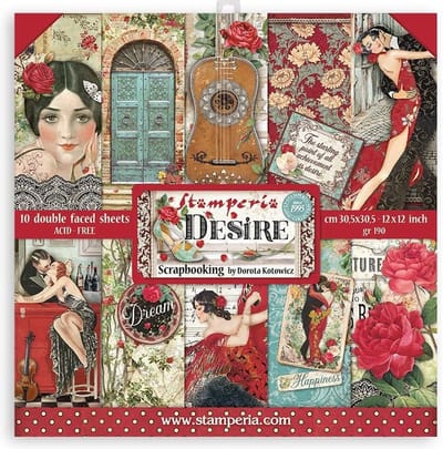 Stamperia - Desire 12x12 Inch Paper Pack (SBBL117)