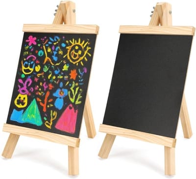 Nexvo® 3-in-1 Krijtbord Staand - Krijtbord Kinderen Met Opbergruimte – Verstelbare Tekenbord – Zwart - 35cm x 21cm x 3cm