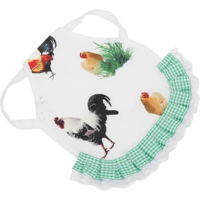 Selles de poulet Protège Aile et Dos Gilet Robe pour Animaux de Compagnie Compatible pour Poulets Canards et Oies Coq white