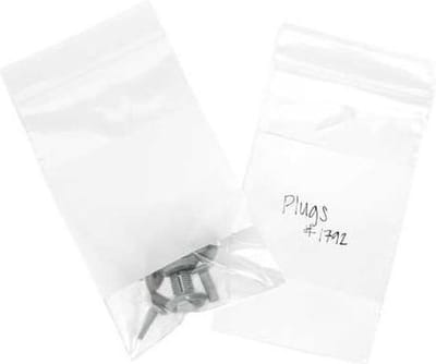 Gripzakken met Schrijfvlak 7,5x12,5cm PE 50 micron (100 stuks) | gripzak | ziplock zakken | ziplock zakjes