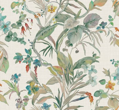 Zambaiti Vinylbehang Z30326 - Trussardi 8 - Botanisch Wit - 70cm x 10.0m