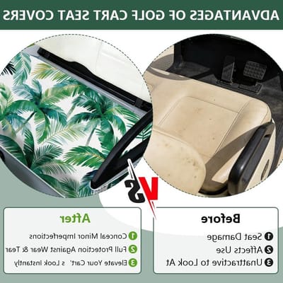 Golf Kar Stoelhoes van Microvezel - Beschermende Accessoire voor Golfkar - Geschikt voor 130 x 78,5 cm - Duurzaam en Waterafstotend