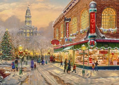 Kerstpuzzel van 1000 stukjes - Een kerstwens van Thomas Kinkade