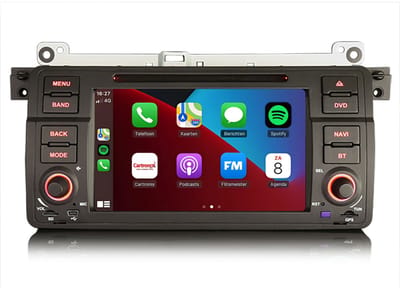 Cartronix CarPlay voor BMW 3 serie M3 E46 Rover 75 MG ZT | 1999 t/m 2005 | Android 13 | Draadloos Apple Carplay & Android auto | 4GB + 64GB | 8-Core processor | 2025 model | 1999 2000 2001 2002 2003 2004 2005 | Bluetooth & Wifi