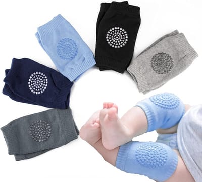 Baby Kniebeschermers - Baby Beenwarmers - Kruipen Beschermen - Zachte Stof - 5 Paar - Multicolor