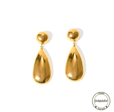 Soraro Statement Druppel Oorbel | Goldplated | Goudkleurig | Elegant | Statement | Soraro Dames Oorbel | Cadeau Voor Haar | Cadeau Voor Vriendin