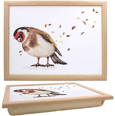 Cosy Creations Schootkussen – Laptray – Dienblad met kussen - Laptoptafel - Schoottafel vogel putter 44 x 33 x 6 cm