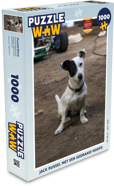 Puzzel Jack Russel hond die zijn hoofd schuin houdt - Legpuzzel - Puzzel 1000 stukjes volwassenen