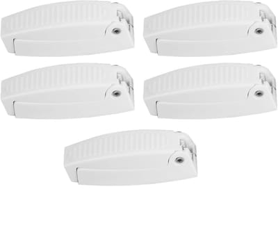 Dailygoods- Deurvergrendeling 5 Stuks - Deurstopper - Deurvastzetter - Deurhouder - RV Deurhouder - Wit, ABS Materiaal