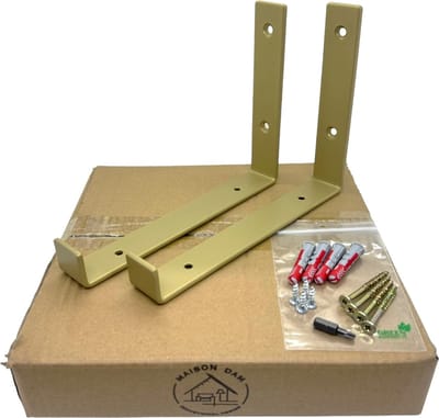 Maison DAM - Plankdragers L vorm up – Voor plank 20cm - Goud - Staal
