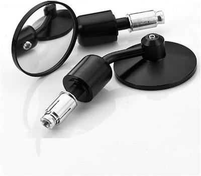 Verstelbare 7/8 inch ronde achteruitkijkspiegel voor motorfietsen, handlebar bar end sidemirror, zwart, ideaal voor veiligheid en zichtbaarheid