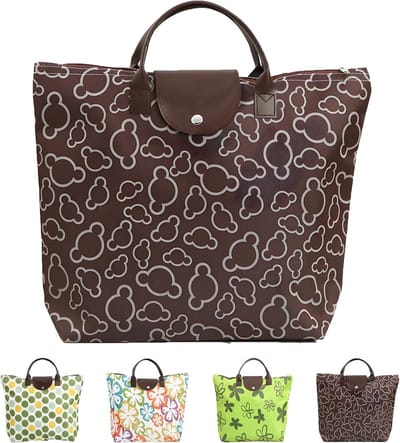 Stijlvolle canvas tote bag voor vrouwen met rits, perfect voor winkelen, vakantie en strandactiviteiten, opvouwbare handtas voor reizen en gym