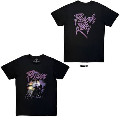 Prince - Purple Rain Logo Outline Heren Tshirt - M - Zwart