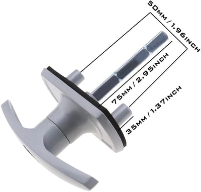 Dailygoods- Garagedeurslot 75mm schacht - Deurslot met sleutel - Stalen onderdelen - Compatibel met Henderson/Cardale - Inclusief 2 sleutels - Effen stijl