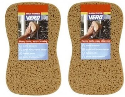 Vero grote schoonmaakspons / viscose autospons - 1x - 22 x11 cm - schoonmaakartikelen / auto wassen