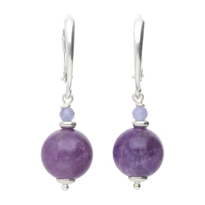 Bela Donaco - Oorbellen Bohemian B10 – Amethist – Tanzaniet – Sterling Zilver