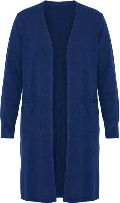 Angel of Style - Dames - Lang vest Straight Fit open model - Donkerblauw - Maat 46+