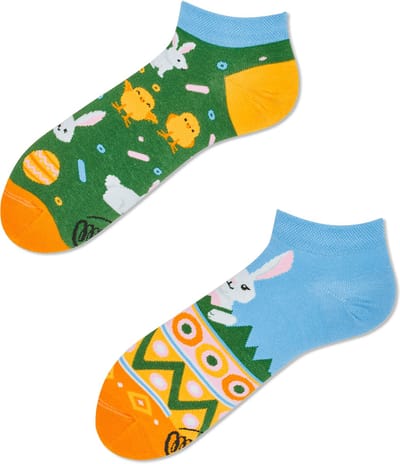Many Mornings unisex enkelsokken - Easter Bunny Low - Unisex - Maat: 43 - 46