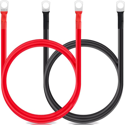 12V M10 Accukabel 100 cm - Koper - 25 mm - Geschikt voor Auto en Motorfiets