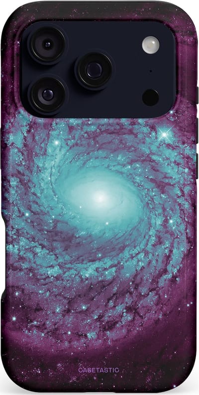 Casetastic hoesje geschikt voor Apple iPhone 17 Pro - MagSafe - Dubbellaagse bescherming - Nebula zonnestelsel - Fashion Case - Zwart Donkerblauw Grijs Lavendel