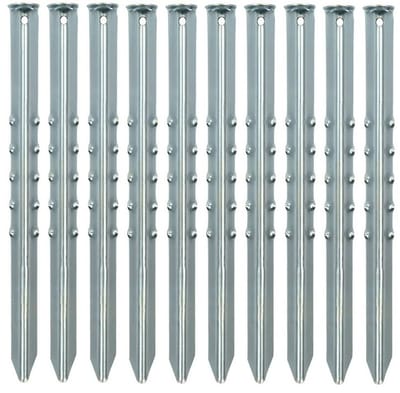 ProPlus Grondpennen/tentharingen van metaal - 40 cm - 20x stuks - XXL size - Kampeer artikelen voor tent of windscherm