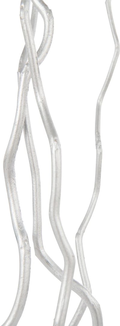 J-Line decoratie tak Droogbloemen - riet - zilver - medium - 3 stuks