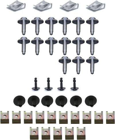 44PCS Onderplaat Clips en Schroeven voor Motoronderdeel Bescherming en Splash Guard E46