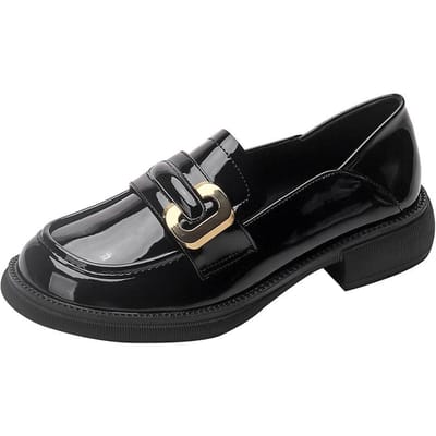 Nieuwe Leren Instappers met Dikke Zool, Muffin Zool, Loafers, Echt Leer, Zachte Britse Dames 40
