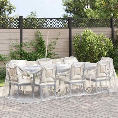 vidaXL - Doorzichtig - zeildoek - met - zeilringen - 2x4 - m - polyethyleen