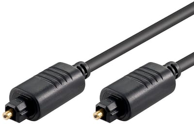 Optische Toslink Kabel - 5mm dik - Verguld - 3 meter - Zwart