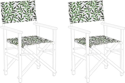 CINE - Ligstoel doek set van 2 - Groen Blad - Polyester