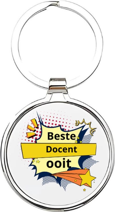 Akyol - beste docent ooit Sleutelhanger - Docent - de beste docent - docente - lesgeven - werk - collega - beste ooit - cadeau - verjaardag - kado - geschenk - gift - verrassing - welkomst cadeau - afscheidscadeau - 4 x 7,5 CM