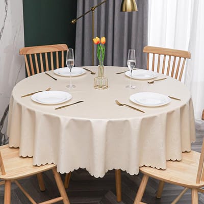 Nieuw Modern Banket Hotel Rond Tafelkleed Meerkleurig Bedrukt Tafelzeil Waterdicht Oliebestendig Wasbare Tafelhoes 120cm round 1pcs