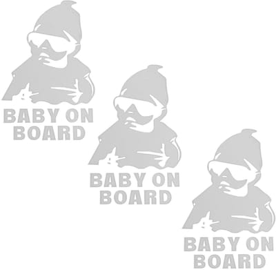 Dailygoody - Baby On Board Sticker - Veiligheid Decal voor Auto - Reflecterend en Waterproof - Geschikt voor Auto's - Voorkom Ongevallen - Duidelijke ..