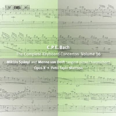 Miklós Spanyi, Menno Van Delft, Opus X Ensemble - C.P.E. Bach: Complete Keyboard Concertos, Volume 16 (CD)