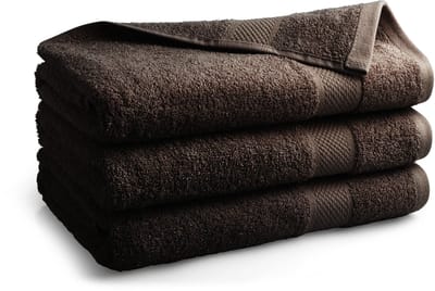 DoubleDry Hotel Badhanddoeken 70 x 140 cm – Set van 3 – 100% Katoen 500 g/m2 – Zacht & Absorberend - Chocoladebruin