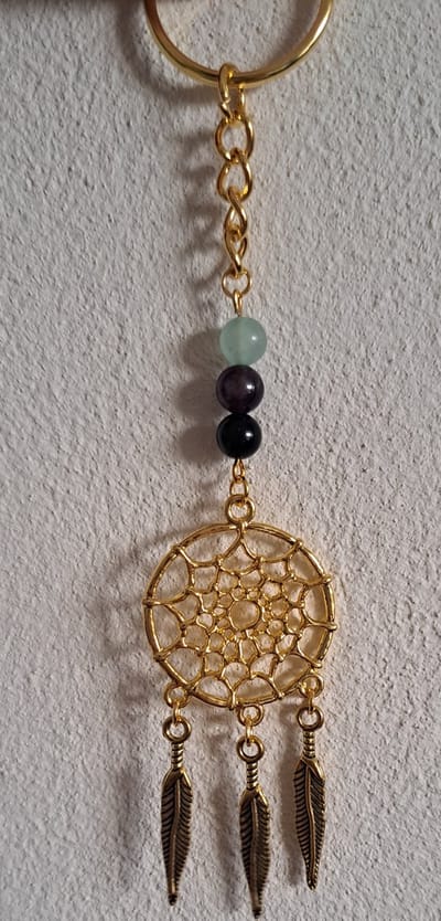 Sleutelhanger Horoscoop "Waterman" / Dromenvanger, goudkleurig