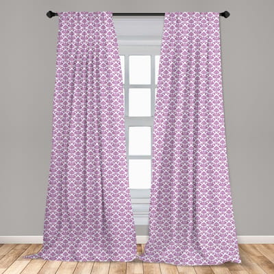 ABAKUHAUS Victoriaanse gordijnen – 2x75x245 cm – microvezel – fuchsie lavendel