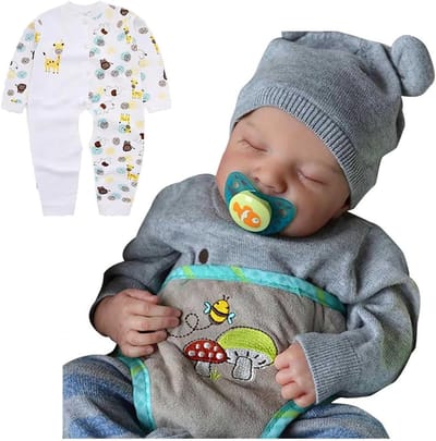Reborn Babypop - Levensachtige pop - Kinderen spelen - Handgemaakt en beschilderd - 19 inch - Jongens
