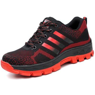 Naar Casual sneakers Arbeidsschoenen Heren stootvaste en prikbestendige werkschoenen Veiligheidsschoenen 48 black