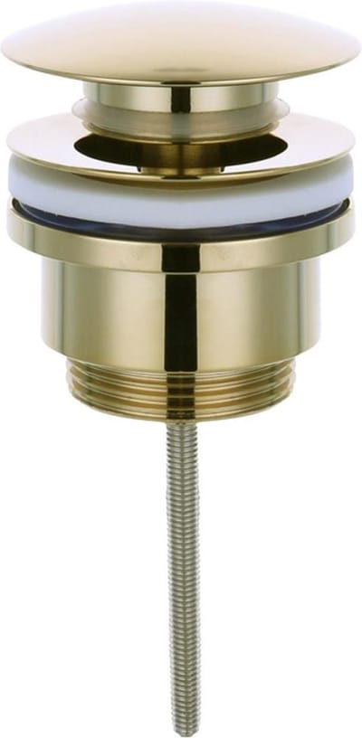 Diamond Line Diamond - Afvoerplug Wastafel - Clickwaste - Laag - 5/4 - Goud