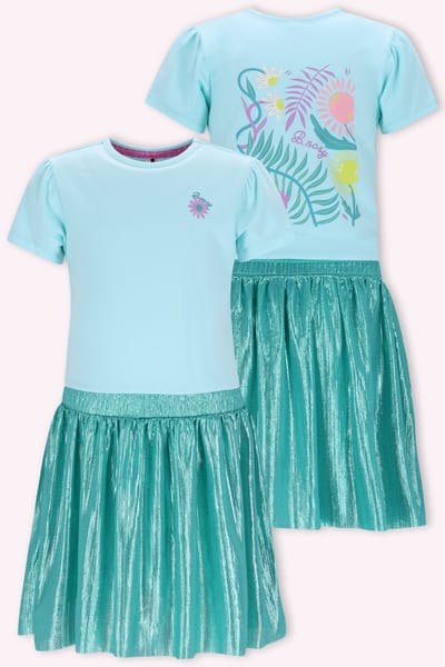 B.Nosy Y602-5849 meisjes jurk blauw - Maat 116