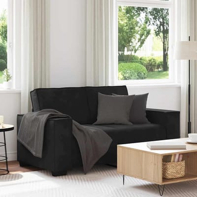 vidaXL - Tweezitsbank - 160x78x84 - cm - fluweel - zwart