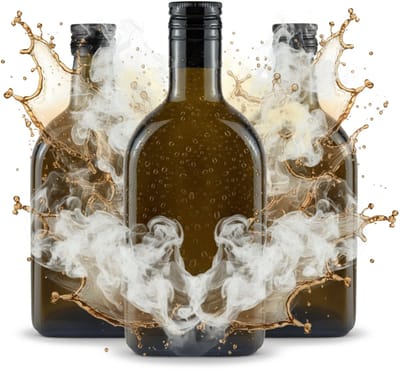 Bimberek - Glazen Flessen Set - 350ml - Donker Glas - Voor Alcohol