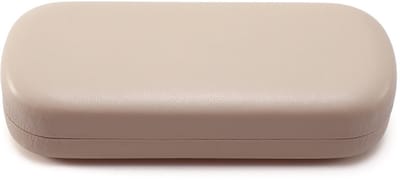 Hard case-Brillenkoker - Brillendoos - Brillenetui - Brillenhoes-PU-leren brillenkoker-Harde brillenkoker -PU lederen brillendoos- draagbare bescherming - 16 x 6.4 x 3.5cm - Khaki