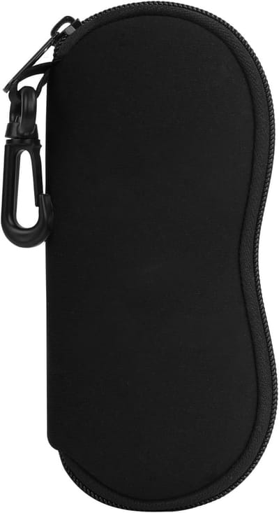 Set van 2 zonnebrilhoesjes, ultralicht en zacht neopreen, brillenvakje met ritssluiting, schok- en waterdicht.