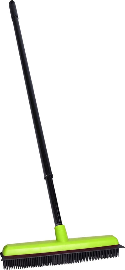 Bezem / trekker - rubber - telescoopsteel - kappers bezem - wisser lip - 130 cm - Schoonmaakartikelen
