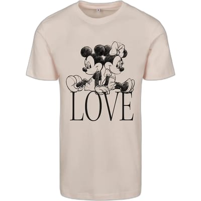 Merchcode Disney Mickey Mouse - Minnie Loves Mickey Dames Tshirt - L - Roze