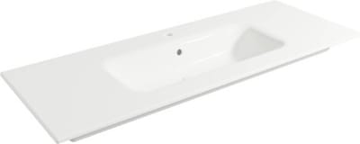 Saqu Fluente Wastafel 1 bak 1 krg 121x46x1 cm Glans Wit