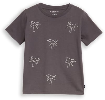 Tom Tailor - T-shirt met borduursel - Maat 92/98 - embroidered palm tree design